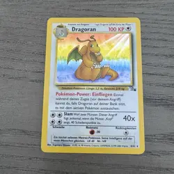 Pokemon GERMAN Card TCG Dragoran Dragonite Holo Rare 4/62 Fossil Unlimited 1999 - Image 1