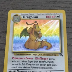 Pokemon GERMAN Card TCG Dragoran Dragonite Holo Rare 4/62 Fossil Unlimited 1999 - Image 2