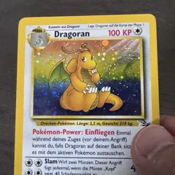 Pokemon GERMAN Card TCG Dragoran Dragonite Holo Rare 4/62 Fossil Unlimited 1999 - Image 3