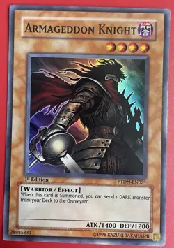 Yugioh Armageddon Knight PTDN-EN021 - Phantom Darkness 1st Edition - Image 1