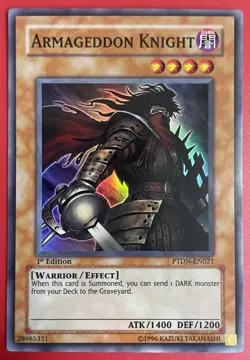 Yugioh Armageddon Knight PTDN-EN021 - Phantom Darkness 1st Edition - Image 3