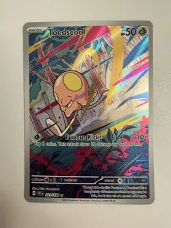 Pokemon TCG Toedscool Scarlet & Violet Base Set Holo Illustration Card 201/198 - Image 1