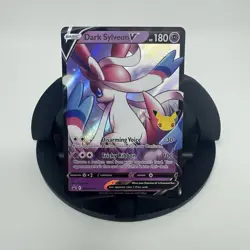 2021 Pokemon TCG Dark Sylveon SWSH134 Celebrations Art Black Star Promo Card LP - Image 1
