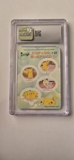 Bandai Sealdass Fancy Graffiti #21 Pikachu & Ditto sticker card 1998 CGC 9 - Image 2