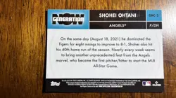 2022 Topps Chrome Update Shohei Ohtani Generation Now Chrome #GNC-5 Angels - Image 2