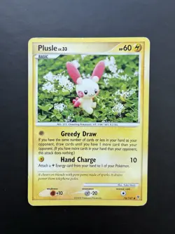 Pokemon TCG Plusle Card 76/147 Platinum Supreme Victors Yuka Morii MP - Image 1