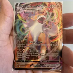 Pokemon Lycanroc VMAX 092/203 Evolving Skies Ultra Rare Holo Card Fighting Type - Image 1