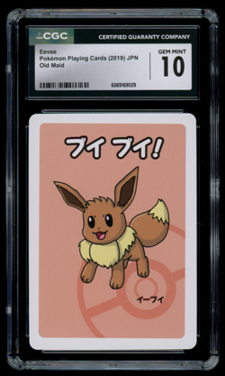 CGC 10 GEM MINT Pokemon Japanese Eevee Old Maid Playing Card - Image 1
