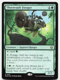 Thornvault Forager 197 Rare Bloomburrow Magic: The Gathering Foil Near Mint - Image 1