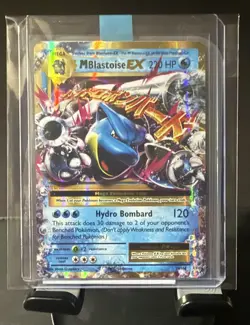 Pokemon-Mega M Blastoise EX Holo Rare Full Art Card 22/108 NM Condition - Image 3
