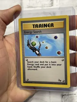 ENERGY SEARCH - Fossil Set - 59/62 Common Pokemon Card Unlimited Edition NM/MT - Image 2