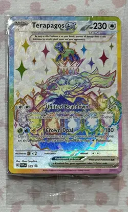 Terapagos EX 165 S&V Pokemon TCG Promo Card Sealed - Image 1