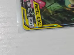 Pokemon TCG Venusaur and Snivy GX SM229 Full Art Tag Team Black Star Promo LP - Image 3