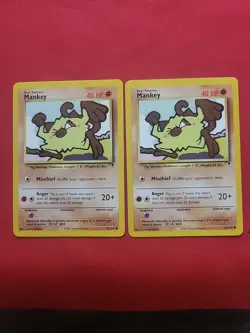 Pokemon: Mankey #81/110 Legendary Collection 2002 Vintage Non-holo - LP - L22 - Image 1