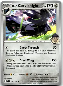 Pokemon Hop's Corviknight Journey Together JTG #108/159 Uncommon NM SET FILLS! - Image 1