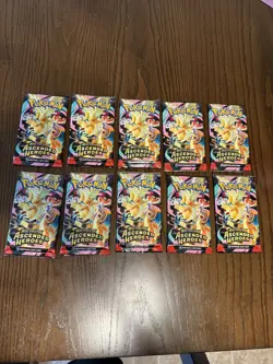 Lot of 10x Pokemon Ascended Heroes Booster Packs - **SEALED** - Image 1