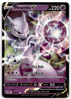 Mewtwo V 030/078 Holo V Rare Pokemon GO Pokemon Holo Near Mint - Image 1