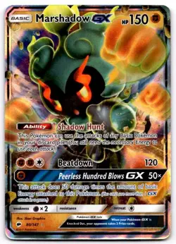 Marshadow GX 80/147 Holo GX Rare Burning Shadows Pokemon Holo Near Mint - Image 1