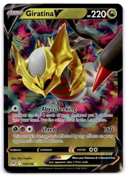 Giratina V 130/196 Holo V Rare Lost Origin Pokemon Holo Near Mint - Image 1