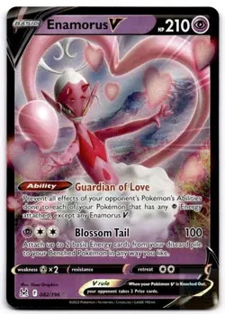 Enamorus V 082/196 Holo V Rare Lost Origin Pokemon Holo Near Mint - Image 1