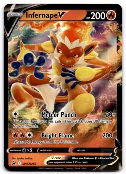 Infernape V SWSH252 Holo Promo Sword & Shield Promo Pokemon Holo Near Mint - Image 1