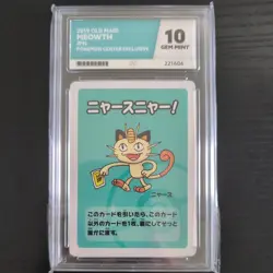 ACE GRADED 10 GEM MINT Meowth Old Maid Pokemon Center exclusive - Image 1