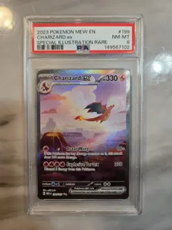Pokemon TCG Scarlet & Violet Charizard EX 199/165 Special Illustration Rare PSA8 - Image 1