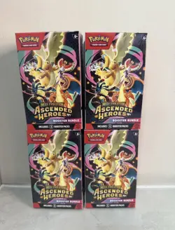 x4 Pokemon TCG: Mega Evolution-Ascended Heroes Booster Bundle Brand New & Sealed - Image 1
