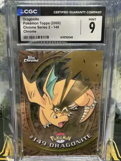 2000 TOPPS CHROME POKEMON T.V. #149 DRAGONITE CGC 9 MINT - Image 1