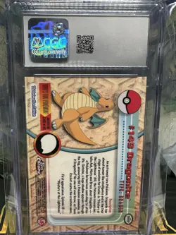 2000 TOPPS CHROME POKEMON T.V. #149 DRAGONITE CGC 9 MINT - Image 2