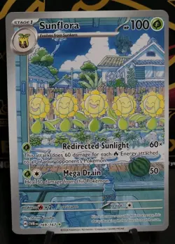 Pokemon Sunflora 169/167 Twilight Masquerade Illustrator Rare (NM) - Image 1
