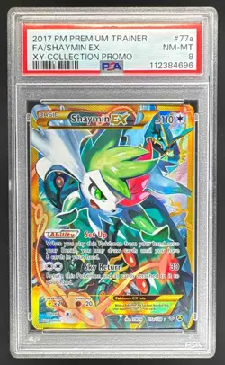 2017 Pokemon XY Premium Trainer Promo #77a Shaymin EX PSA 8 112384696 - Image 1