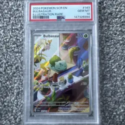 Pokemon TCG Gem Mint PSA 10 Bulbasaur 143/142 Stellar Crown Illustration rare - Image 1