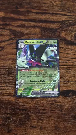 Pokemon Scarlet and Violet 2023 Meowscarada EX #33 Black Star Promo English - Image 1