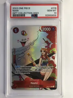One Piece PSA 10 Nami Gift Collection Promo 2023 TCG CCG OP01 016 Rare Holo - Image 1