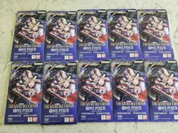 One Piece The Azure Sea’s Seven OP-14 & EB-04 10 Ten Booster Packs Lot English A - Image 1