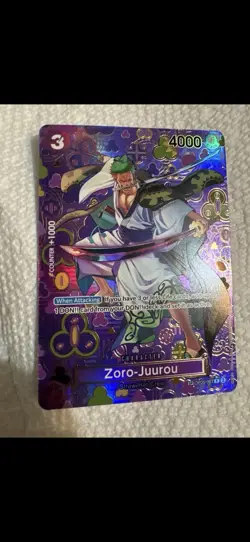 Bandai One Piece CCG Zoro-Juurou Foil Character SP OP05-067 4000 Power alt art - Image 1