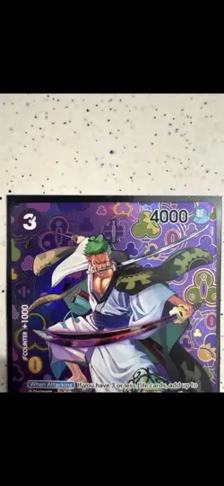Bandai One Piece CCG Zoro-Juurou Foil Character SP OP05-067 4000 Power alt art - Image 3