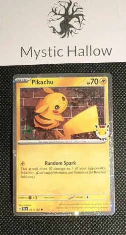 Pikachu 051 /162 Pokemon Day 2026 Stamp Promo Card 30th Anniversary Cosmos - Image 1