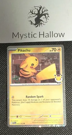 Pikachu 051 /162 Pokemon Day 2026 Stamp Promo Card 30th Anniversary Cosmos - Image 1