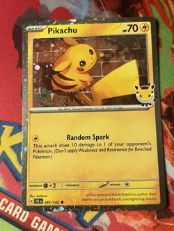 Pikachu 051 /162 Pokemon Day 2026 Stamp Promo Card 30th Anniversary Cosmos - Image 1
