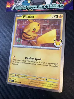 Pikachu 051 /162 Pokemon Day 2026 Stamp Promo Card 30th Anniversary Cosmos Swirl - Image 4