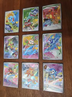 Pokemon 2026 First Partner Illustration Collection Series 1 Promos Set 9 Cards - Image 1