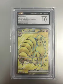 Pokemon 2023 Ninetales ex 186/165 Scarlet & Violet 151 CGC 10 Gem Mint Holo Card - Image 1