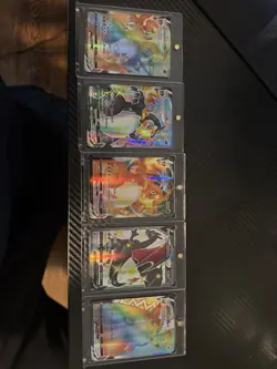 Pokemon TCG Charizard & Pikachu VMAX Full Art Holo Lot - 5 Cards - Image 1