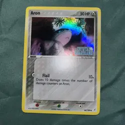 Aron (44/100) EX Crystal Guardians STAMPED Reverse Holo Pokemon Card! NM!!!!!!!! - Image 1