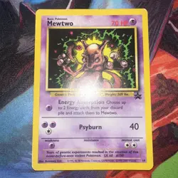 Pokemon TCG Mewtwo WOTC Black Star Promo Card #14 2000 LP/MP - Image 1