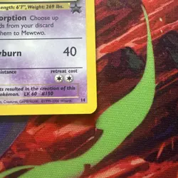 Pokemon TCG Mewtwo WOTC Black Star Promo Card #14 2000 LP/MP - Image 4
