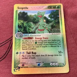 Sceptile 20/109 EX Ruby & Sapphire Reverse Holo Rare LP Pokemon Card - Image 1