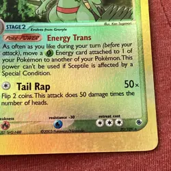 Sceptile 20/109 EX Ruby & Sapphire Reverse Holo Rare LP Pokemon Card - Image 2
